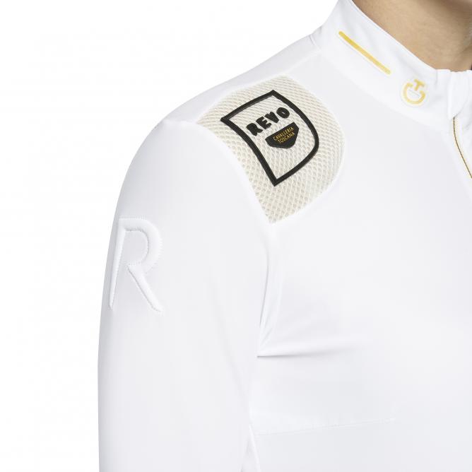 Koszula konkursowa R-Evo Epaulet Zip L/S Competition Polo biała