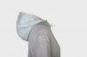 Softshell Cavalleria Toscana Piquet Zip Sweatshirt w/Color Contrasting Nylon Hood jasnoszary
