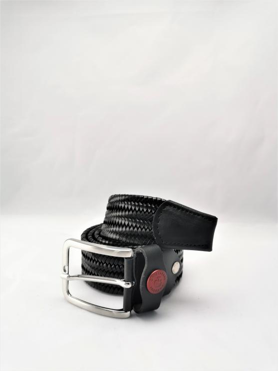 Pasek Clasp Belt Leather czarny