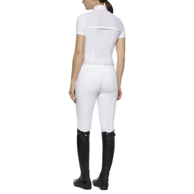 Koszula konkursowa CT Collar Perforated Insert S/S Competition Shirt biała