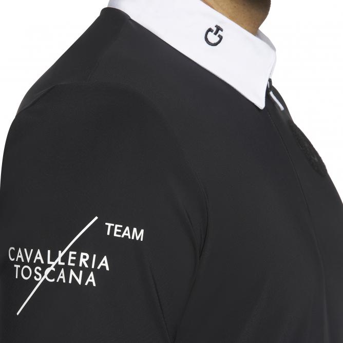 Koszula konkursowa CT Multi-Logo Competition Polo Man S/S czarna 