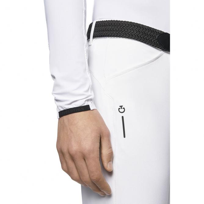 Koszula konkursowa R-Evo Epaulet L/S Zip Competition Polo Man biała
