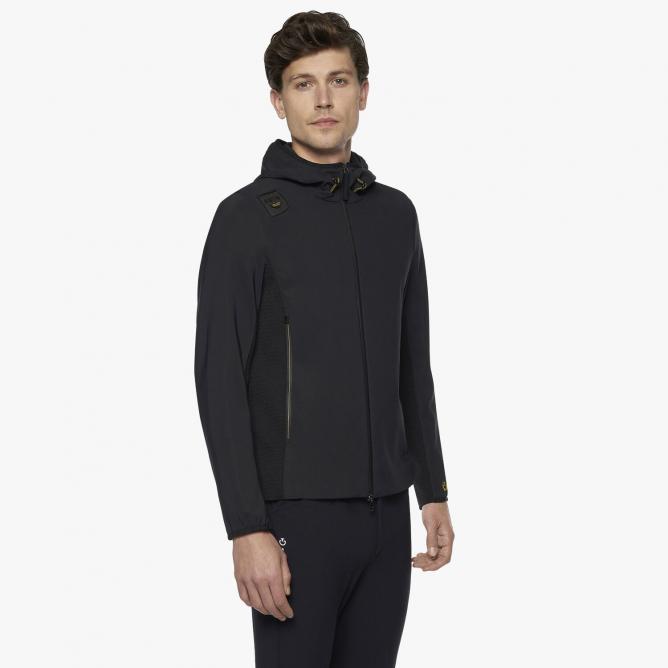 Softshell R-Evo Jersey+Tech Knit Hooded Jacket Man czarny