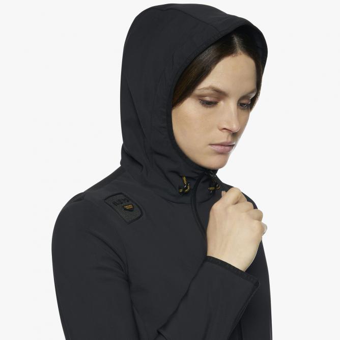 Softshell R-Evo Jersey+Tech Knit Hooded Jacket czarny/gold logo