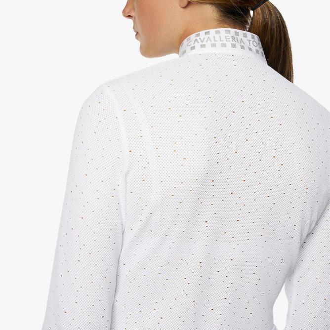 Koszula konkursowa Micro Sequins L/S Competition Shirt biała