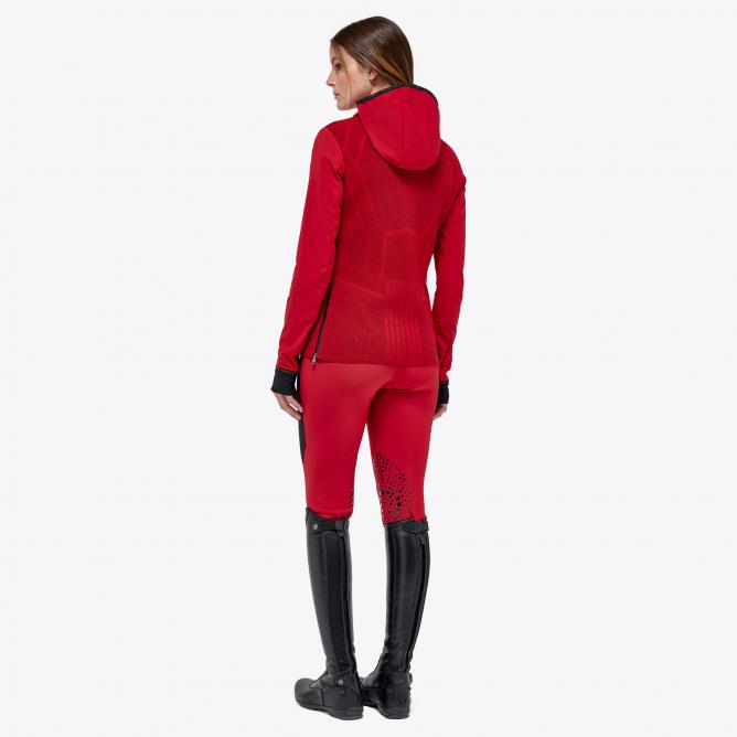 Softshell Cavalleria Toscana Revo Red Label Jersey Tech Knit Hooded czerwony 