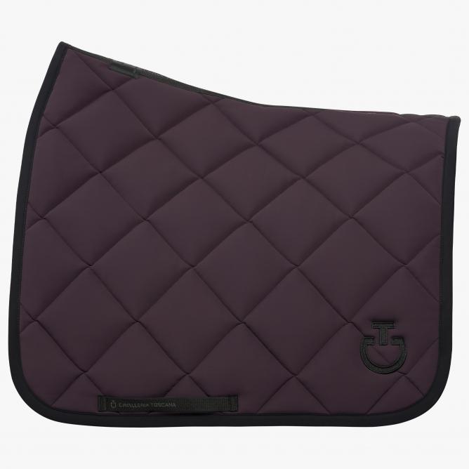 Czaprak Diamond Quilted Jersey bakłażan/czarny