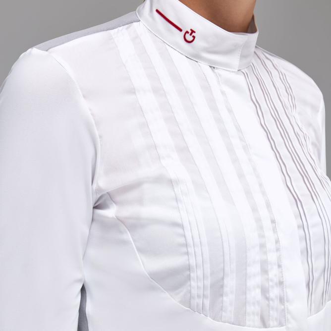 Koszula konkursowa Revo Pleated Poplin Bib  L/S Competition Shirt biała 