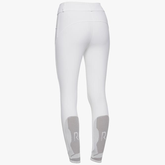 Bryczesy RS High Waist białe z logo 