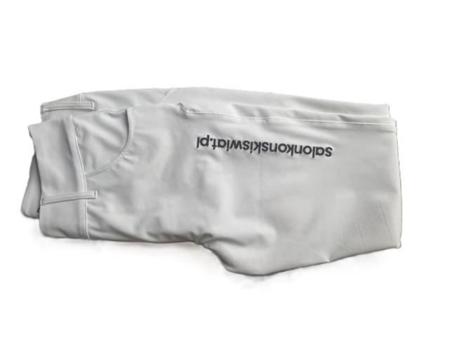 Bryczesy RS High Waist białe z logo 