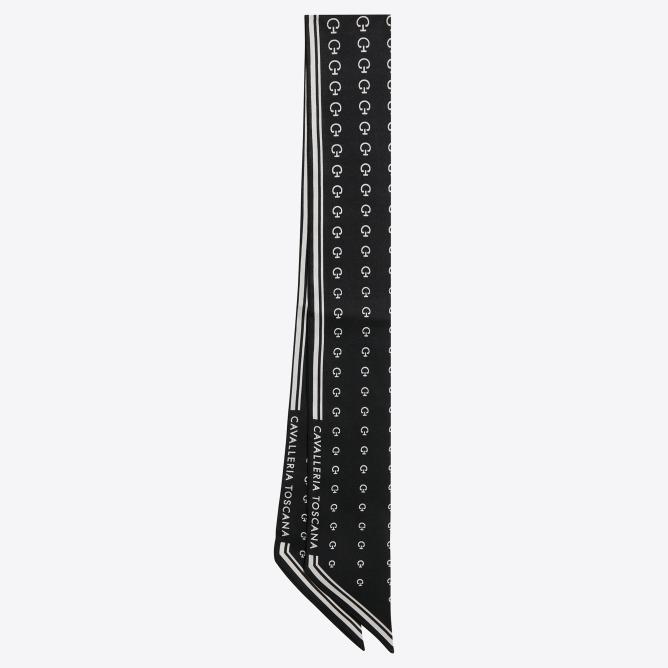 Szalik CT Jacquard Logo Silk czarny