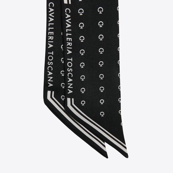 Szalik CT Jacquard Logo Silk czarny