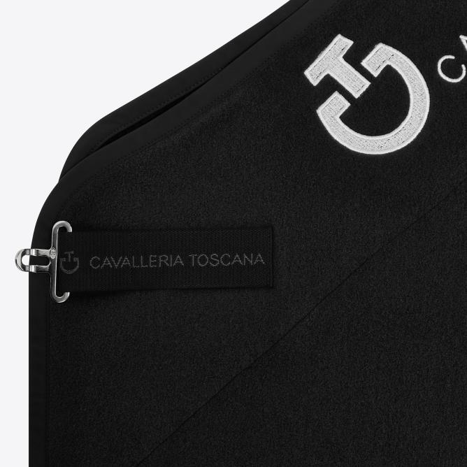 Derka polarowa CT Logo Fleece czarna/białe logo
