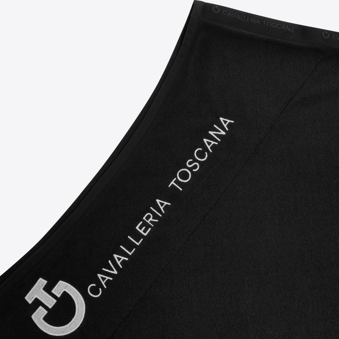 Derka polarowa CT Logo Fleece czarna/białe logo
