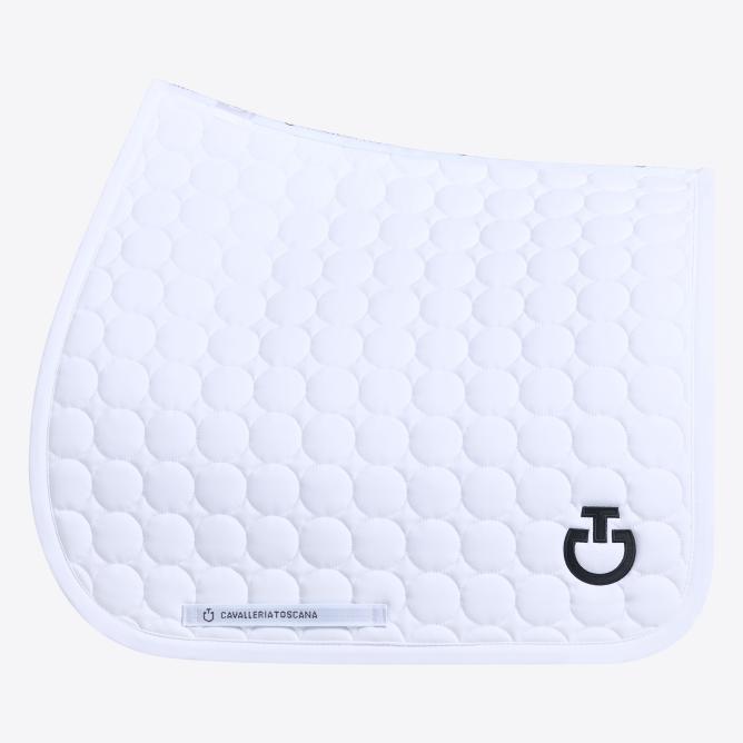 Czaprak Circle Quilted DL biały/czarne logo