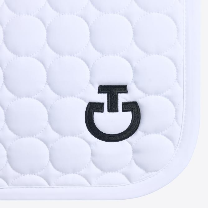 Czaprak Circle Quilted DL biały/czarne logo