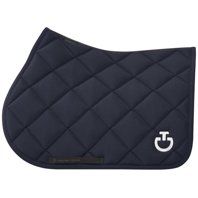 Czaprak Diamond Quilted Jersey granatowy/białe logo