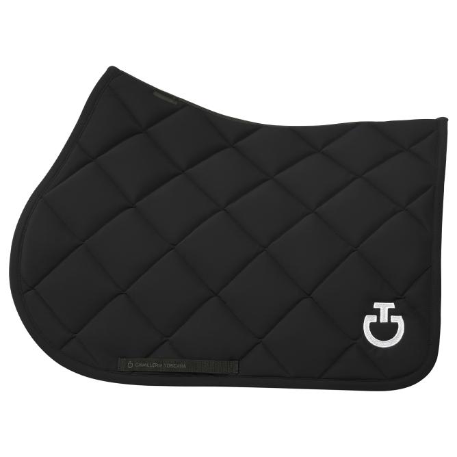 Czaprak Diamond Quilted Jersey czarny/białe logo