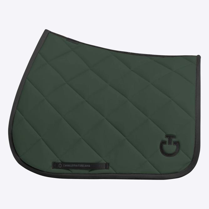 Czaprak Diamond Quilted Jersey jungle green/czarne logo