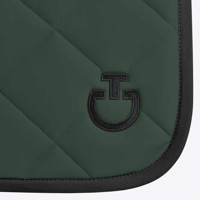 Czaprak Diamond Quilted Jersey jungle green/czarne logo