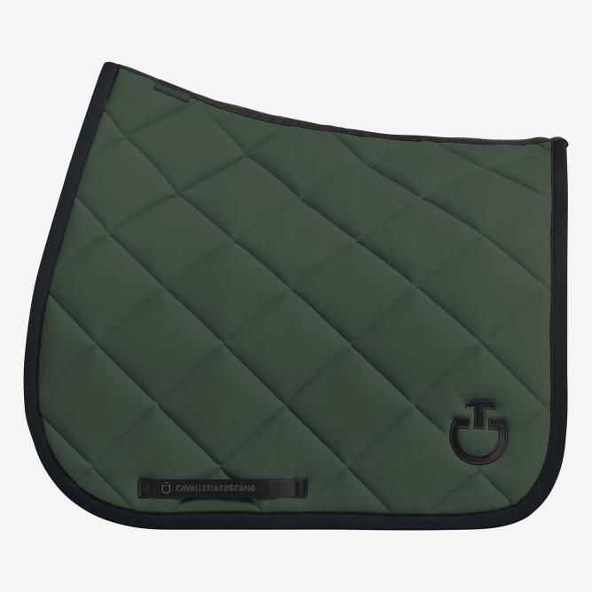 Czaprak Diamond Quilted Jersey jungle green/czarne logo