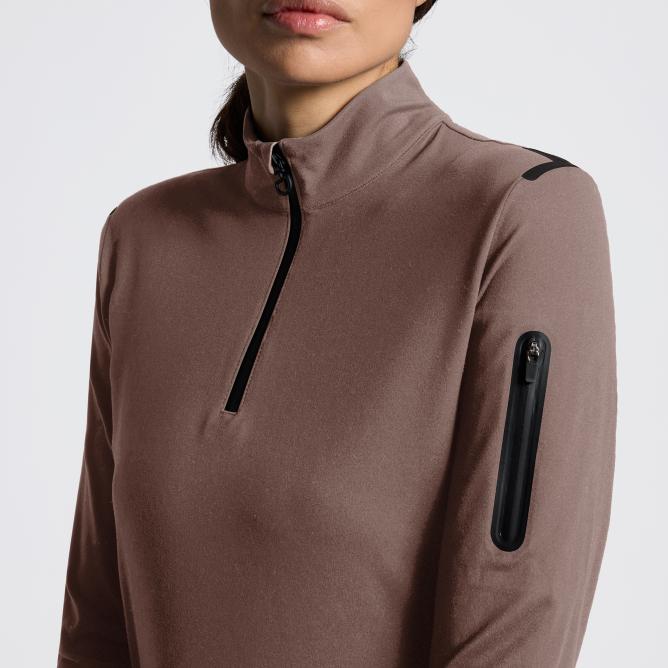 Golf CT Jersey Fleece Half Zip L/S walnut 