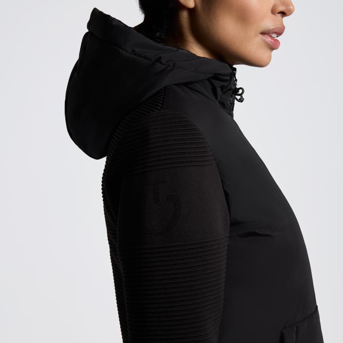 Kurtka damska CT Hybrid Puffer/Tech Knit czarna  