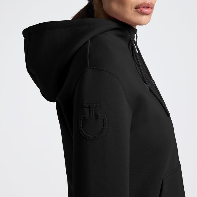 Bluza damska bawełniana  CT Cotton Zip Hoodie czarna 