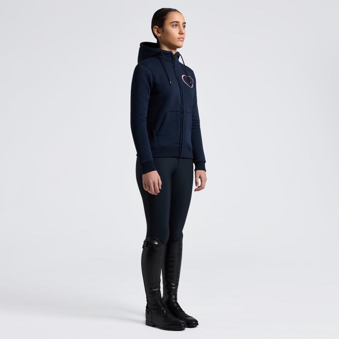 Bluza bawełniana dziewczęca CT Cotton Zip Hoodie granatowa 