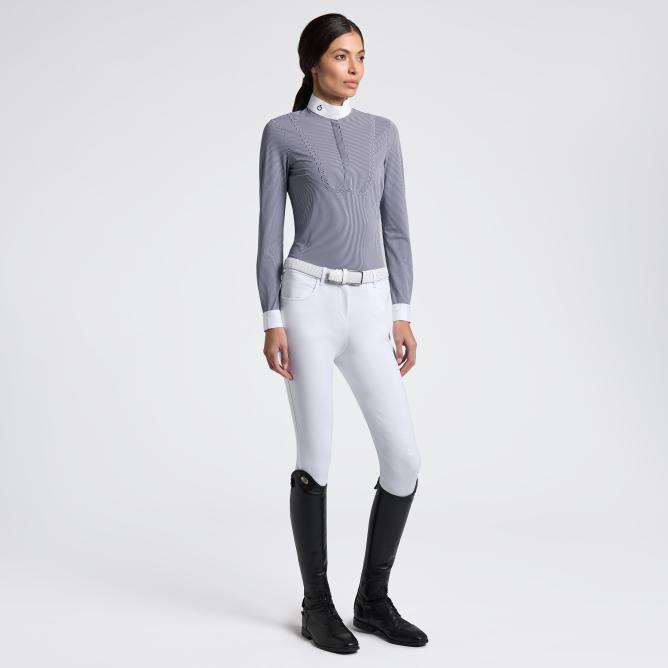 Koszula konkursowa CT L/S Stripes Competition Shirt granat/biały prążki