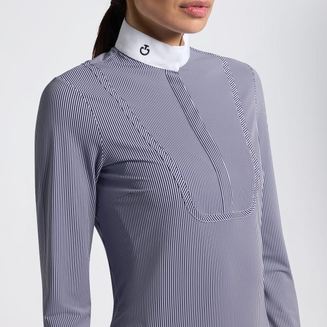 Koszula konkursowa CT L/S Stripes Competition Shirt granat/biały prążki