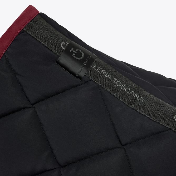 Czaprak Diamond Quilted Jersey czarny/bordo VS