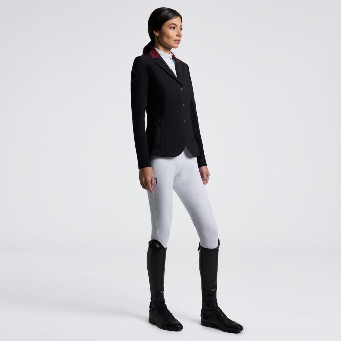 Frak damski R-evo Ligh Tech Knit Zip czarny/bordo 