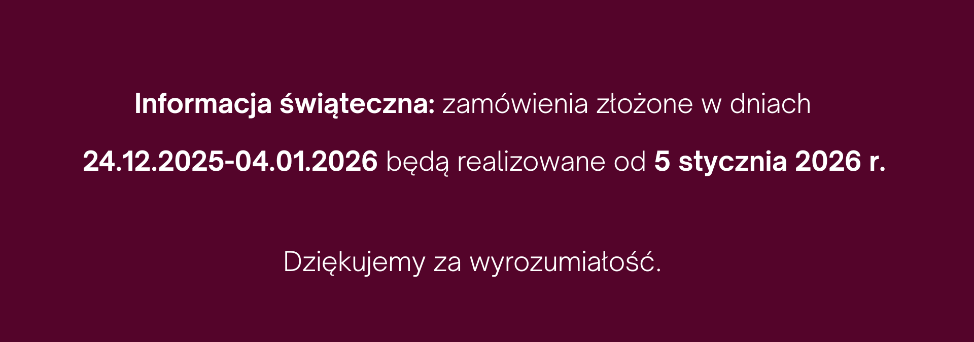 Informacja świąteczna2