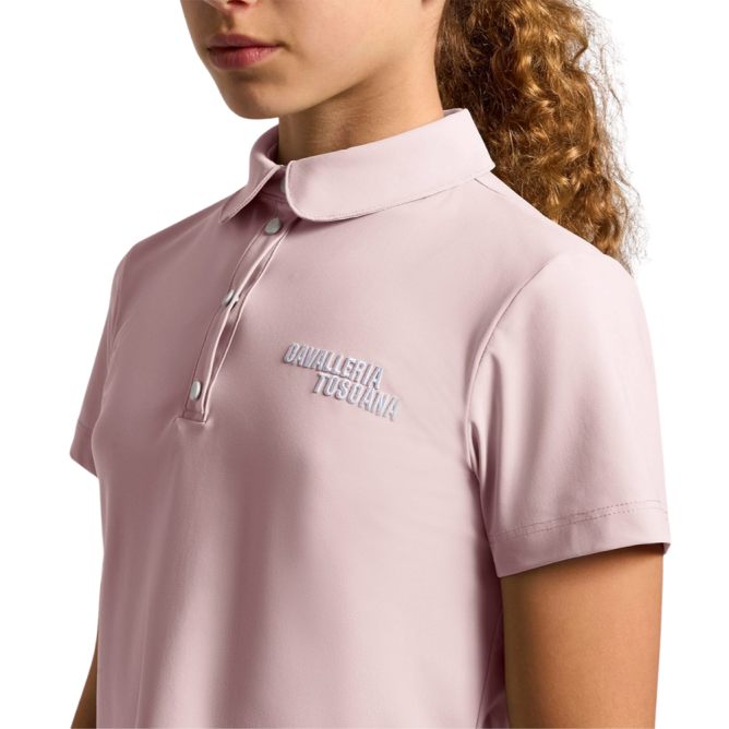 Koszulka techniczna dziewczęca CT Jersey Pleated S/S Training Polo violet ice 
