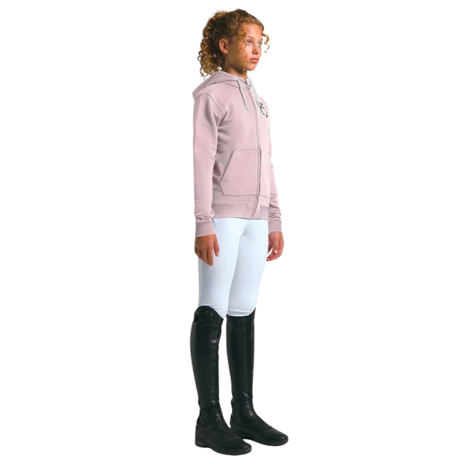 Bluza dziecięca bawełniana CT Cotton w/Floral Embroidery Logo  Zip violet  ice 