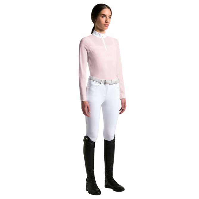 Koszula konkursowa damska CT Perforated Insert L/S Competition  Shirt violet ice  