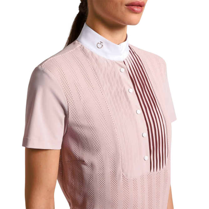 Koszula konkursowa damska CT Jacquard Jersey S/S Competition Shirt violet ice 