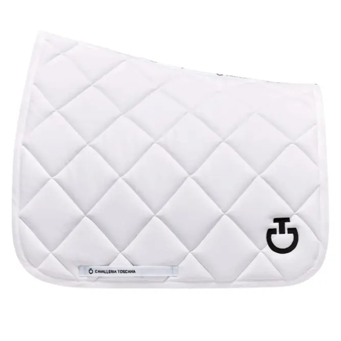 Czaprak Diamond Quilted Jersey biały/czarny