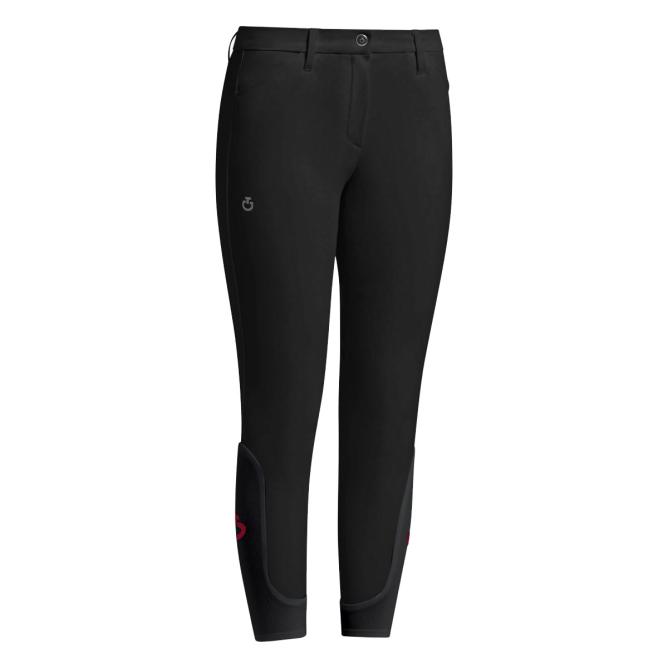 Bryczesy dziecięce CT Full Grip Line System w/pocket Young Rider czarne 