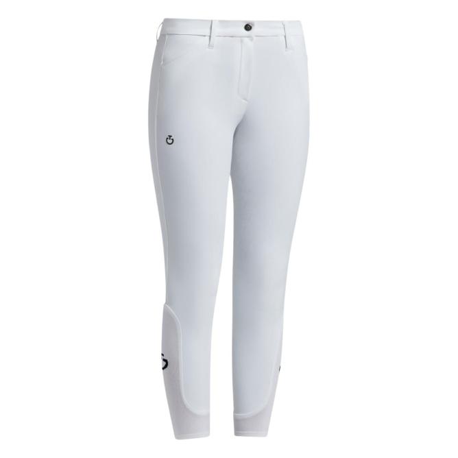 Bryczesy konkursowe dziecięce CT Full Grip Line System  w/pocket Young Rider białe 