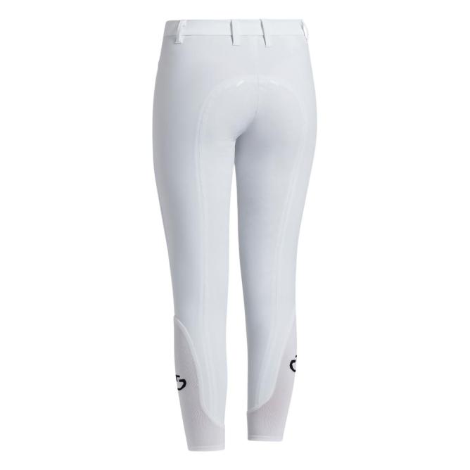 Bryczesy konkursowe dziecięce CT Full Grip Line System  w/pocket Young Rider białe 