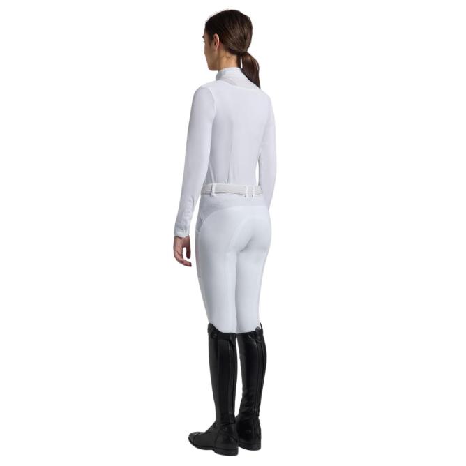Koszula konkursowa dziewczęca Junior Jersey w/bib L/S Competition Shirt Young Rider biała