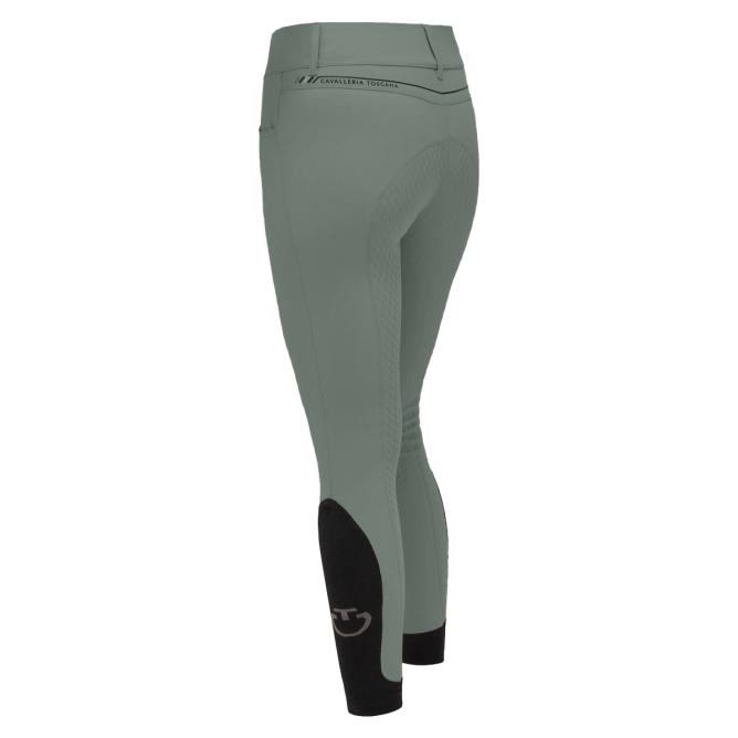 Bryczesy damskie CT Dash High Waist Full Grip emerald grey