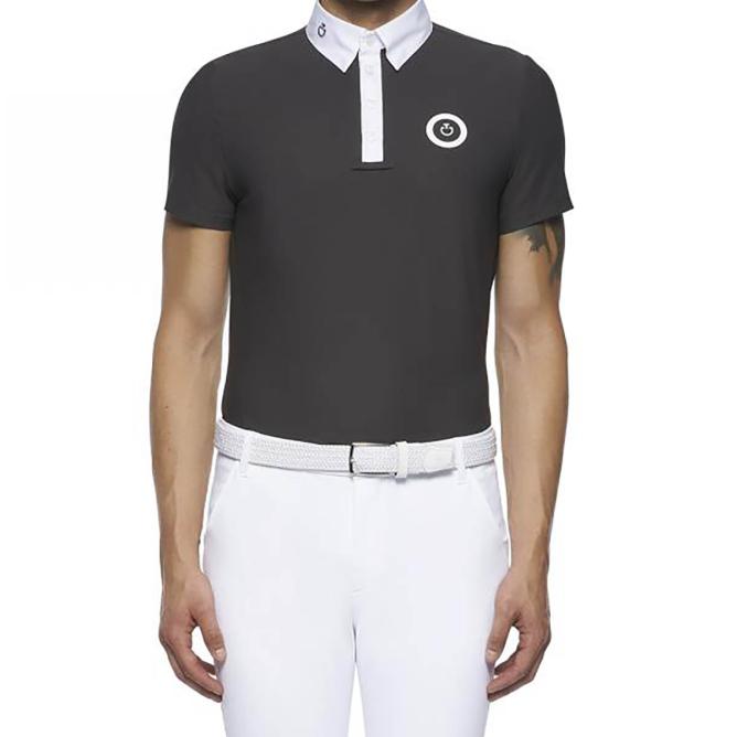 Koszula konkursowa męska Hinomaru  CT Jersey S/S Competition Polo grafitowa