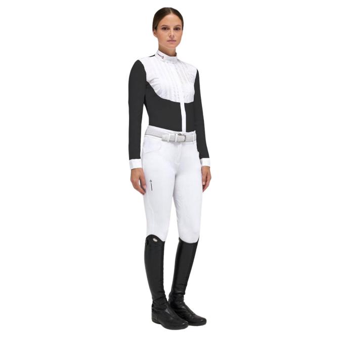 Koszula konkursowa damska Revo Pleated Poplin Bib L/S Competition Shirt czarna 
