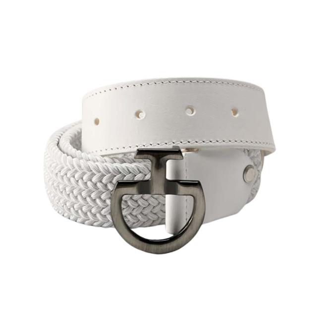 Pasek jeździecki damski Elastic Belt CT Clasp biały