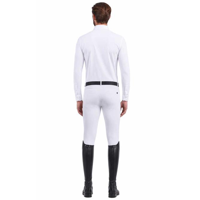 Koszula konkursowa męska Side Piping L/S Competition Polo biała