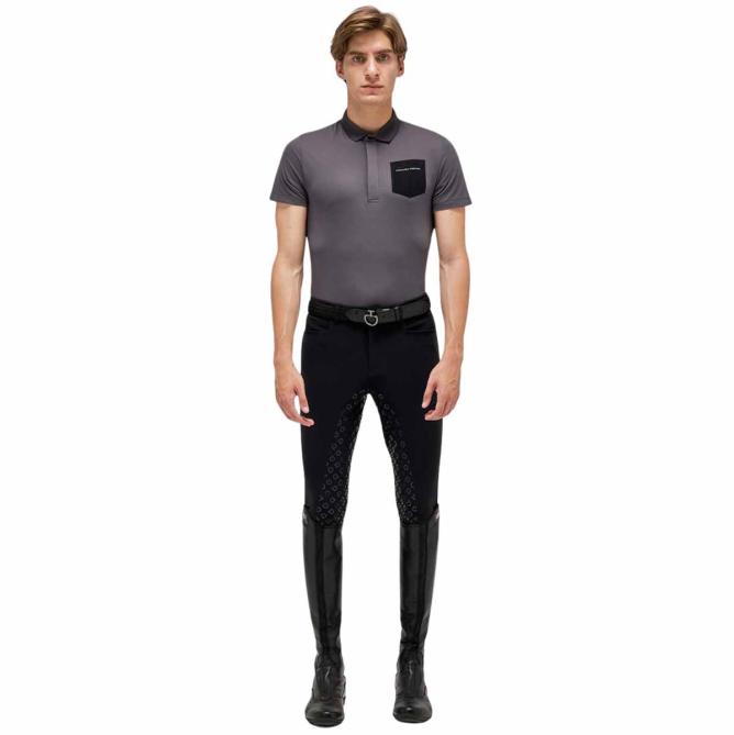 Koszulka techniczna męska Jersey Pique S/S Training Polo szara 