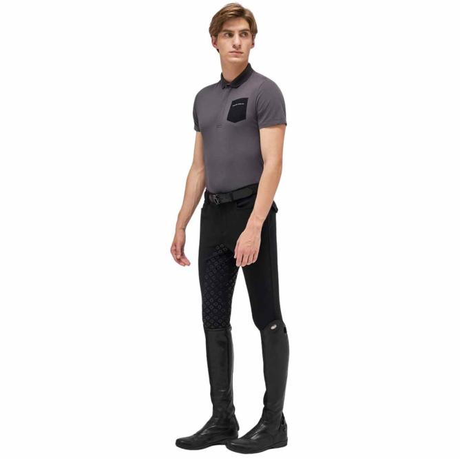 Koszulka techniczna męska Jersey Pique S/S Training Polo szara 